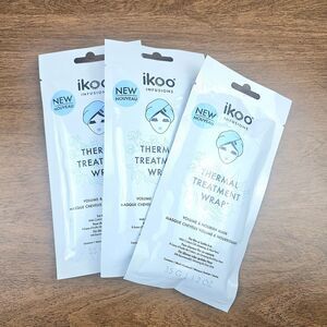 NEW ikoo Infusions Thermal Treatment Wrap Hydrate & Shine Mask for Hair 3 ct